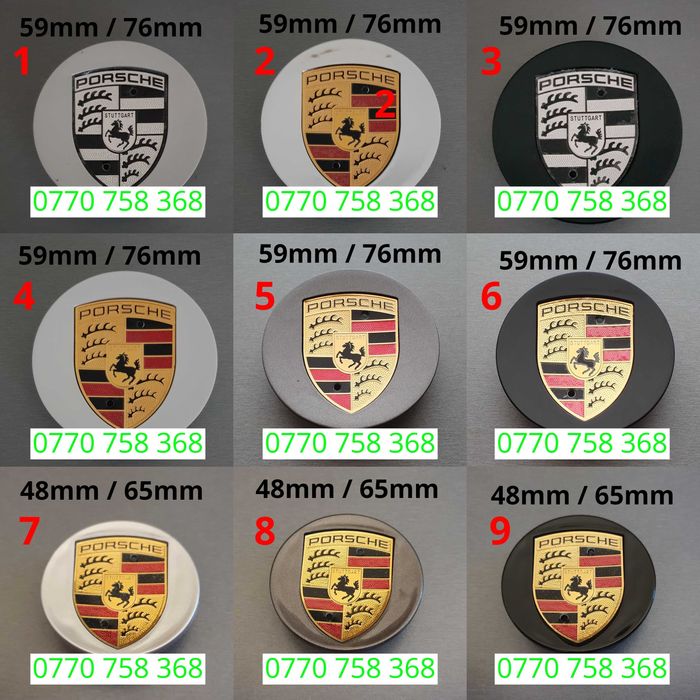 Capace jante aliaj AUDI Skoda Seat Porsche VOLKSWAGEN VW embleme roti
