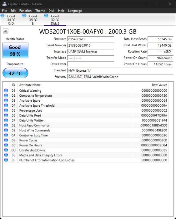 SSD WD Black SN850 2TB NVMe PCIe Gen4 x4 – високопроизводителен SSD за компютър, лаптоп, Mini PC и PS5