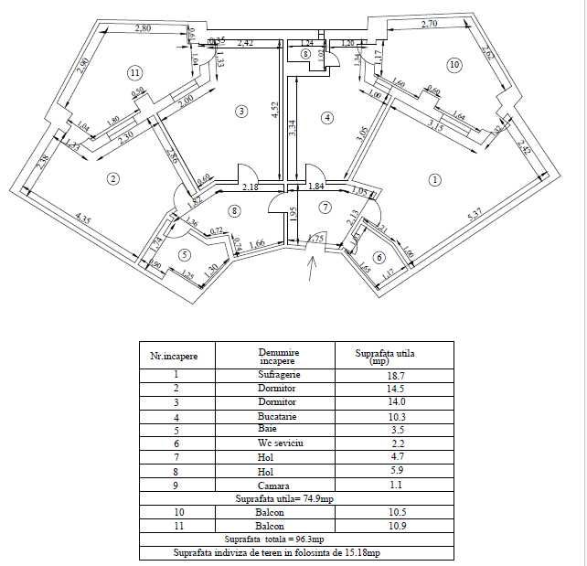 Apartament HEXAGOANE