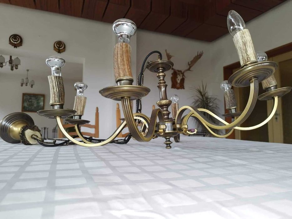 Полилей от месинг с декорация от еленски рог