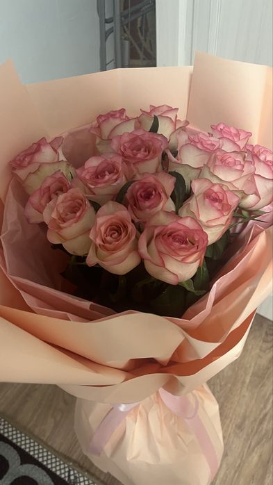 Свежая роза 15 шт