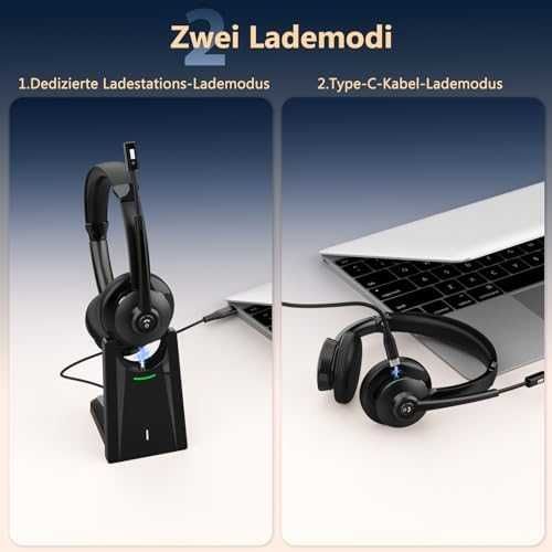 Нови безжични Слушалки с микрофон за офис, компютър и мобилен телефон