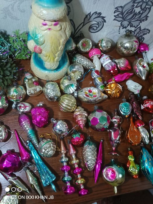 Елочные игрушки дед мороз гирлянды