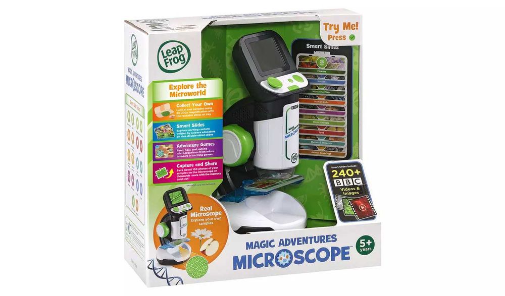 Микроскоп LeapFrog Интерактивна играчка с видео снимки 2,4 инча екран