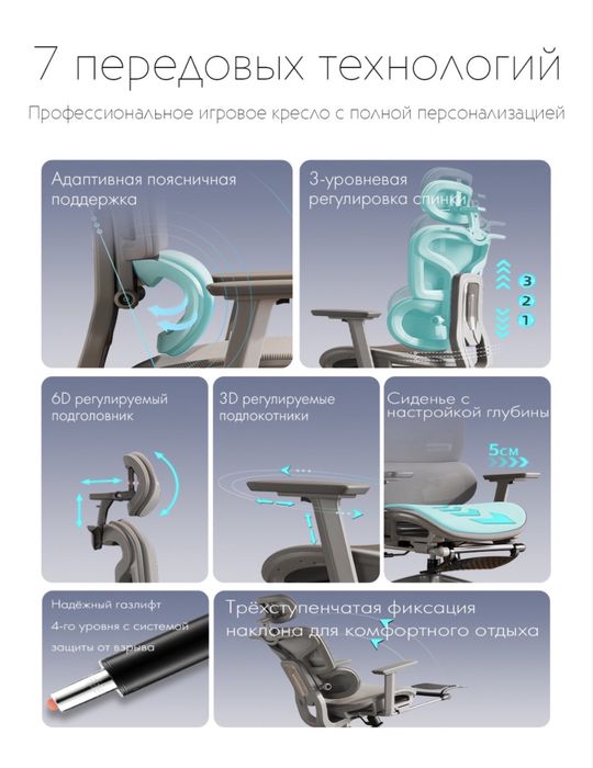 Игровое кресло Mizone Ergo, серый