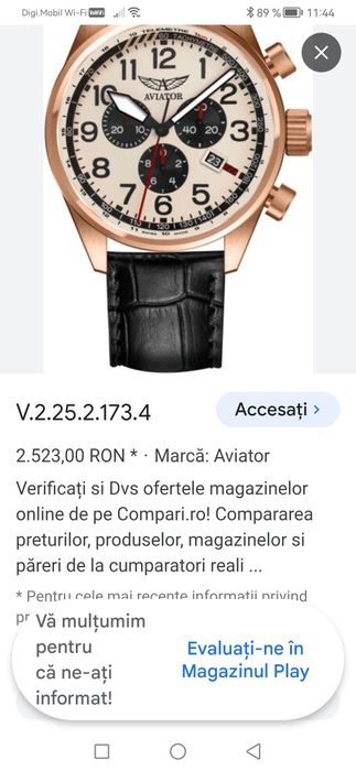 Ceas Aviator Airacobra P45 Chronograph - Nou!