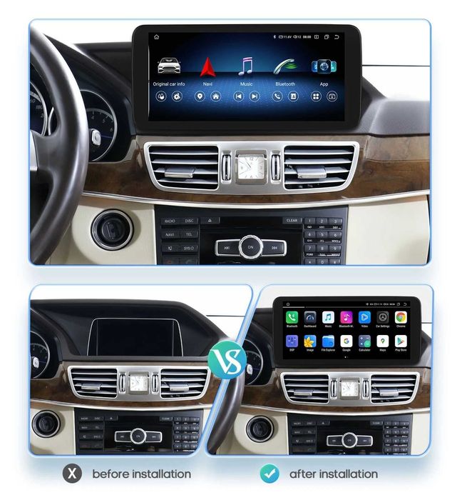 Мултимедия за MERCEDES Benz E Class W212 Android навигация дисплей
