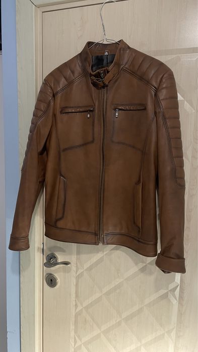 Мъжко яке от ЕСТЕСТВЕНА Кожа / Кафяв цвят