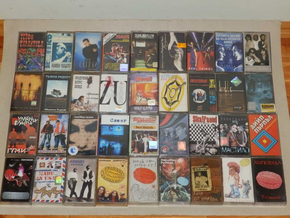 Оригинални метал, рок, джаз, поп и други аудио касети