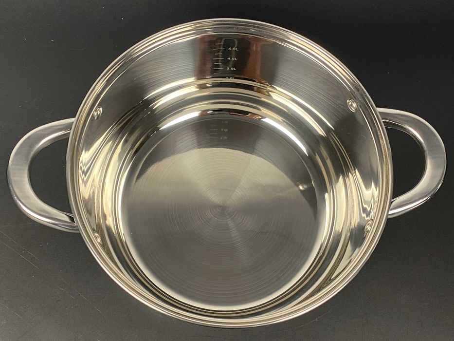 Oala inox 6.4 litri cu capac de sticla pentru gatit zilnic