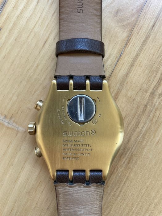 Ceas swatch swiss irony gold cronograf barbati ca nou cutie