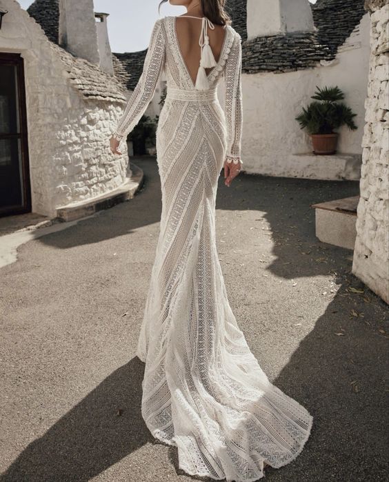 Boho wedding dress lace/boho rochie mireasa din datela/impecabila