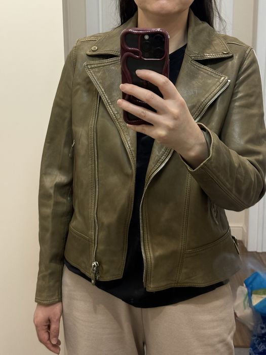 Кожанная куртка Massimo Dutti