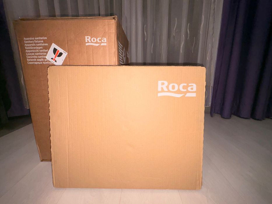 Конзолна тоалетна Ona Rimless Vortex и бавнопадащ капак Supralit - Roca