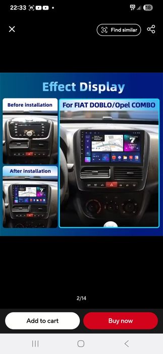 Navigatie Android Fiat Doblo Opel Combo Waze YouTube WiFi