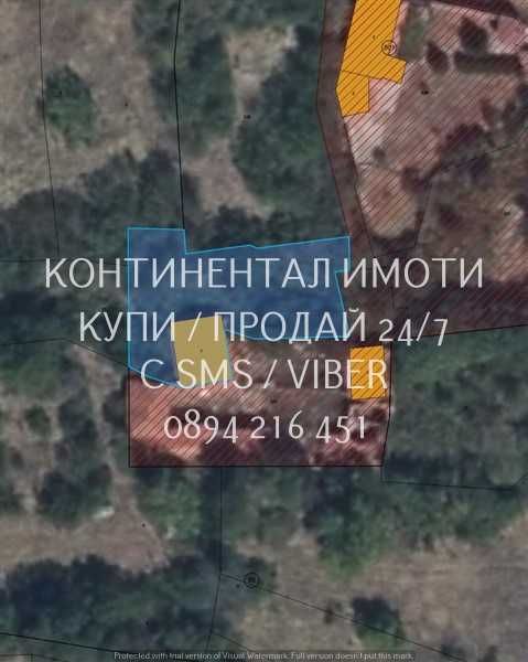 код 63188. Дворно място 510м2 със стара разрушена къща,