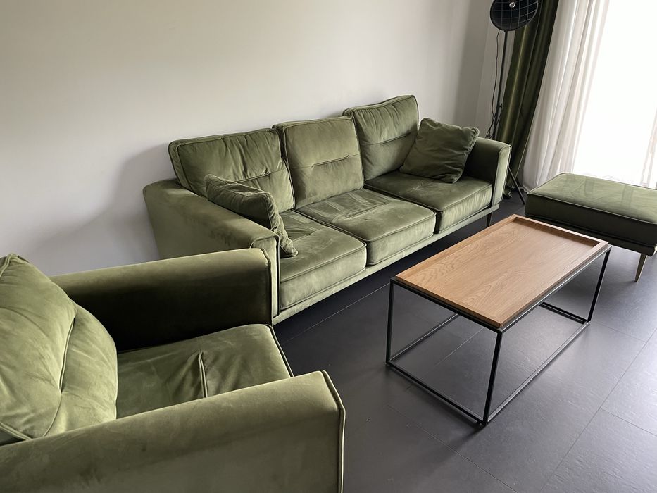 Vand set Canapea 3 locuri fotoliu si taburet - Mobexpert