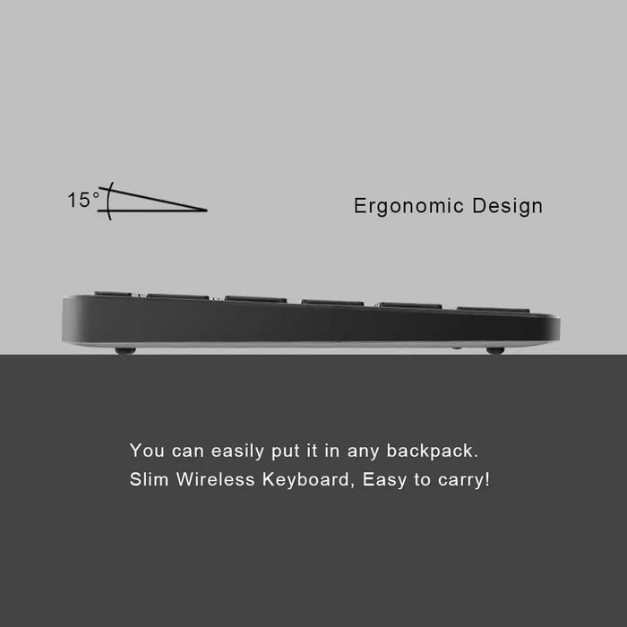 Безжична цифрова клавиатура LICAEVEY, 22 клавиша с тъчпад, Bluetooth