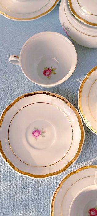 Антикварный редкий практически новый кофейный сервиз Чехословакия