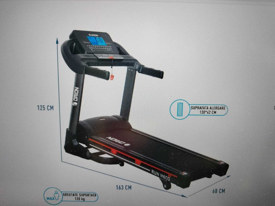 Bandă alergat Orion Run M600 | Înclinare automată | Bluetooth | Kinomap/Zwift