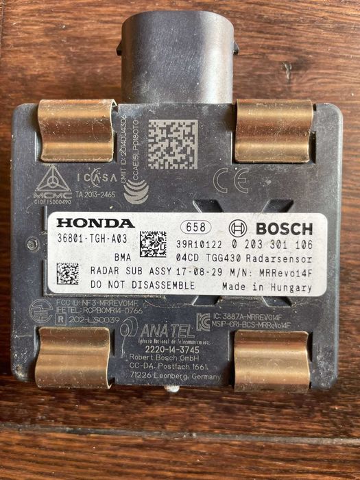 36801-TGH-A03 Радар сензор дистроник хонда сивик тайпер HONDA MK10