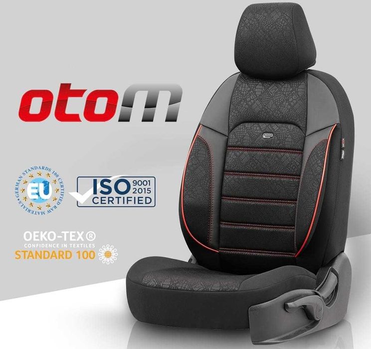 УниверсалниКалъфи Тапицерия За Седалки OTOM Prive, Черно И Червено