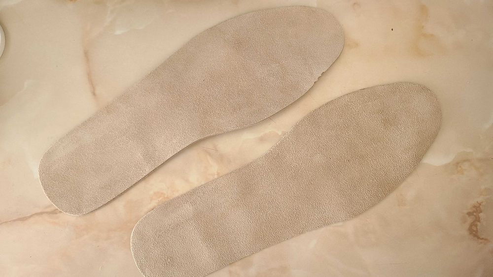 Двулицеви дишащи стелки за обувки естествена кожа до No46 29см унисекс