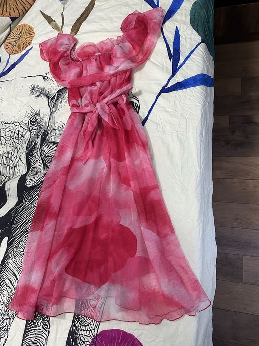 Шифонена midi рокля Miu Miu