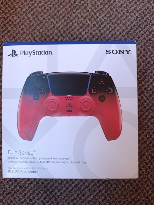 Джойстик PS5 DualSense Controller Midnight White и красный Техно