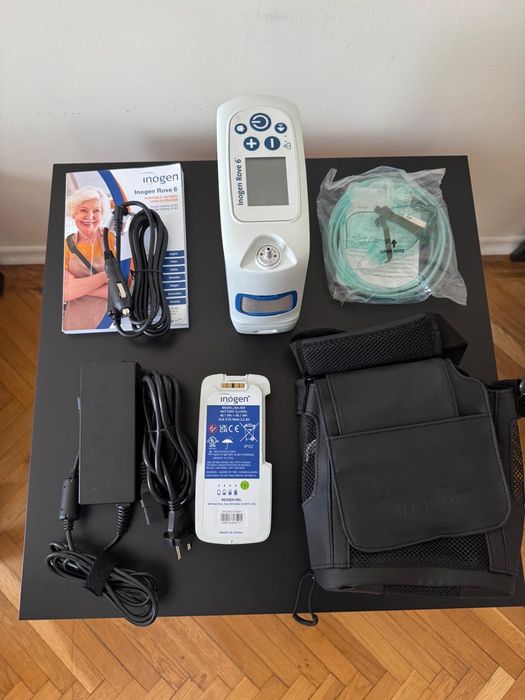 Inogen Rove 6 Concentrator Oxigen Portabil, 2000 euro, pachet complet cu baterie suplimentara