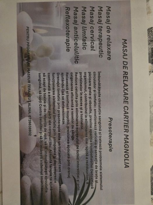 Masaj cartier Magnolia