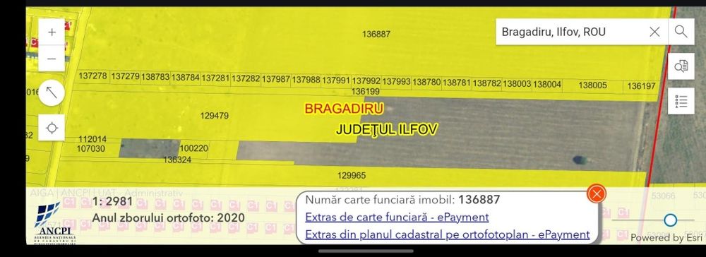 Vând teren 10 562 m2 integral sau în 2 bucăți- minimum 5000 m2