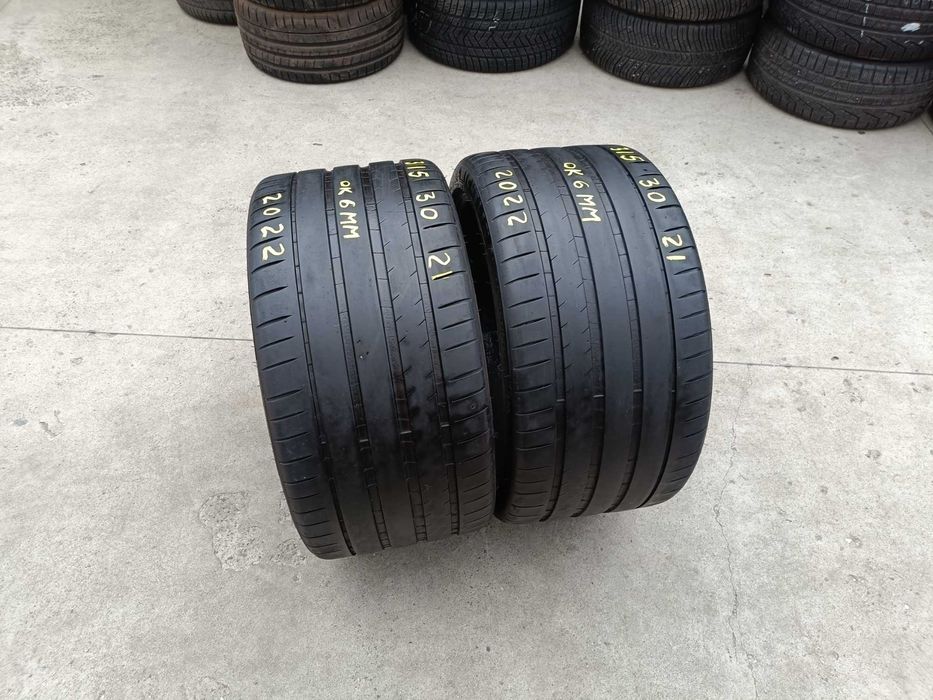 Doua anvelopa de vara 315 30 21 michelin pilot sport 4S profil 6 mm dot 2022