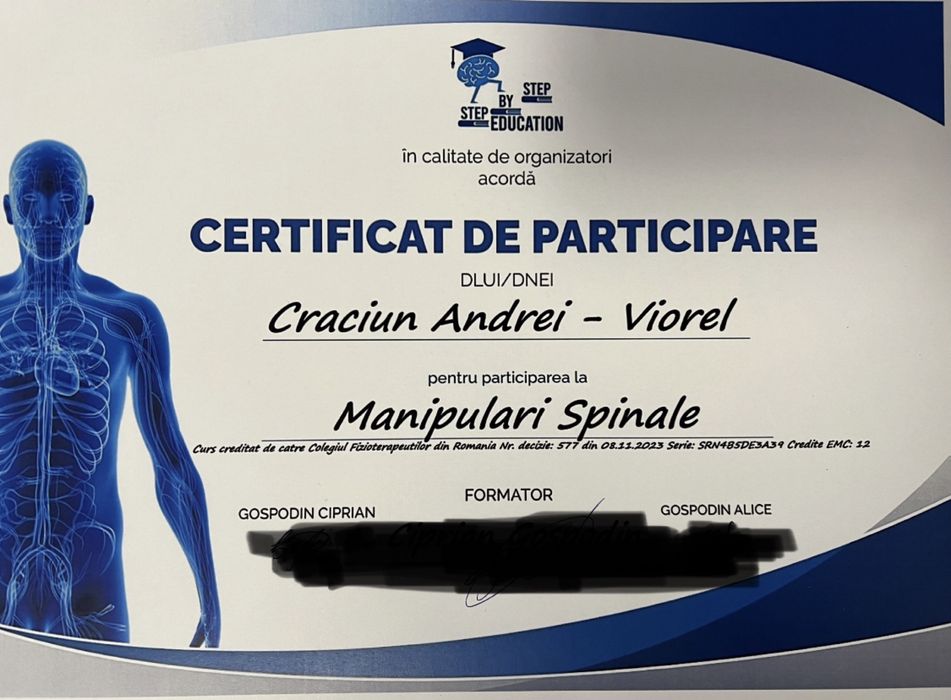 KinetMed - kinetoterapie/masaj/chiropractica la domiciliu sau cabinet