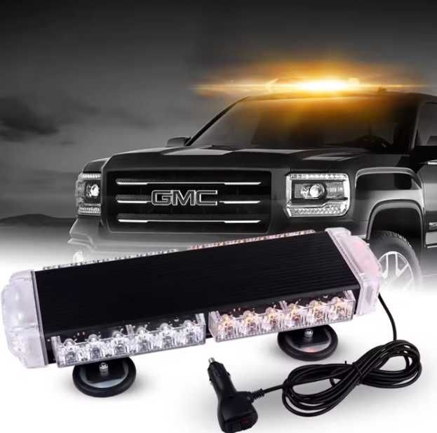 Rampa strobo flash portocaliu - girofar led