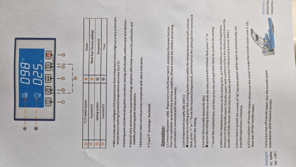 Hatapress RS4050 presa termica profesionala transfer textile