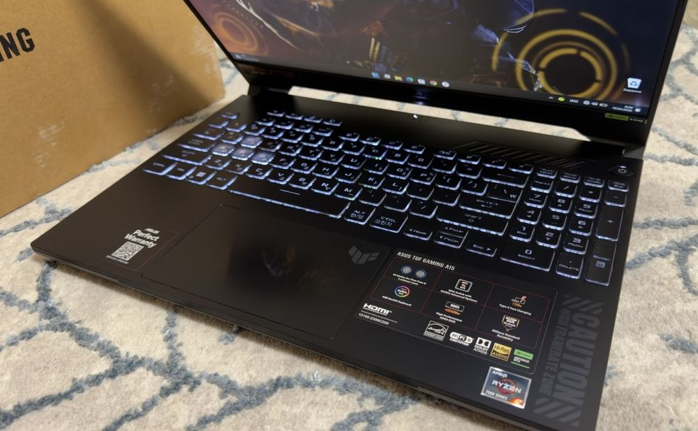 Игровой ноутбук ASUS TUF A15/Reyzn 7-7735HS/RTX4050 6гб/ОЗУ 16гб/SSD 5