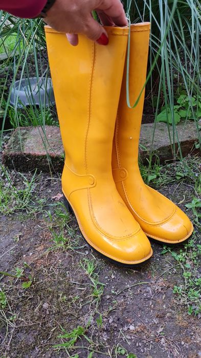 Cizme de guma Dermatina nr 37 , anii 70 80, comunism, colectie