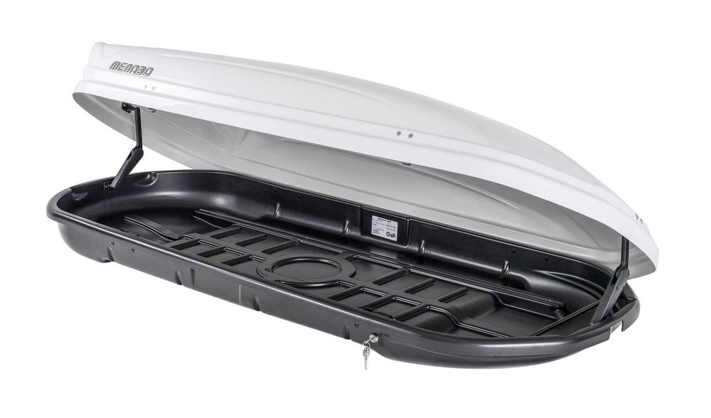Автобокс багажник MENABO Mania 460л бял автомобил 195/79/36см