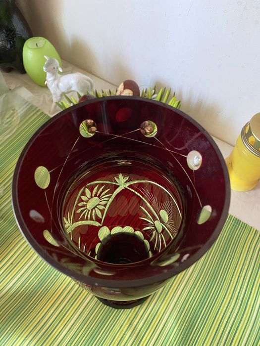 Vaza mare din rubin 29 cm