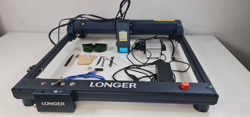 Лазерна машина за гравиране и рязане Longer B1 30W с Air Pump
