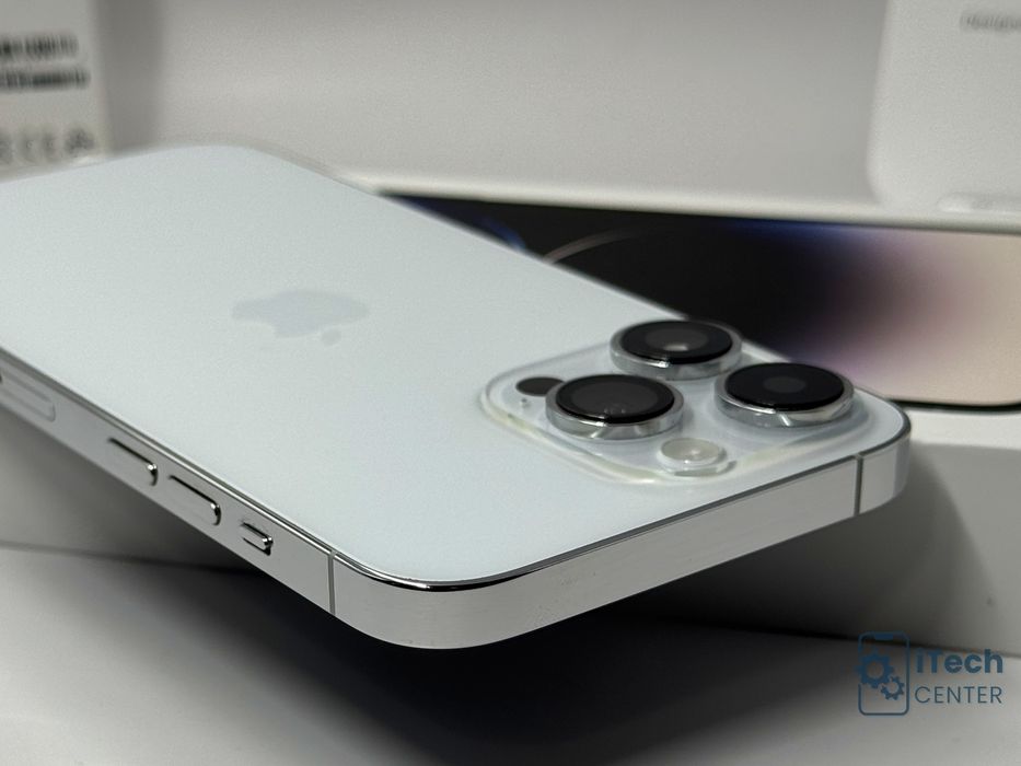 iPhone 14 Pro Max, 128GB, Silver, 100% батерия, КАТО НОВ, 1г. ГАРАНЦИЯ!