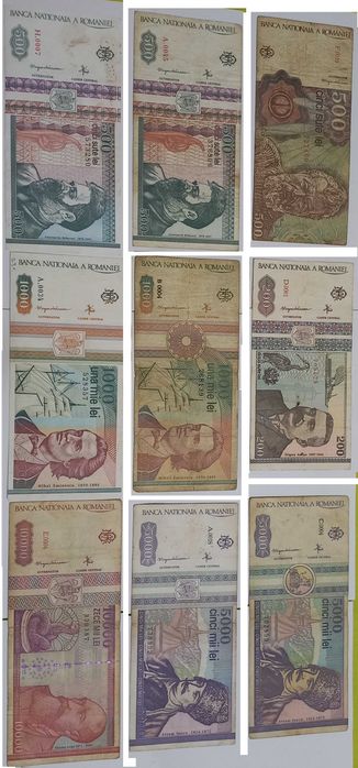 lot de 23 de bancnote vechi Romania
