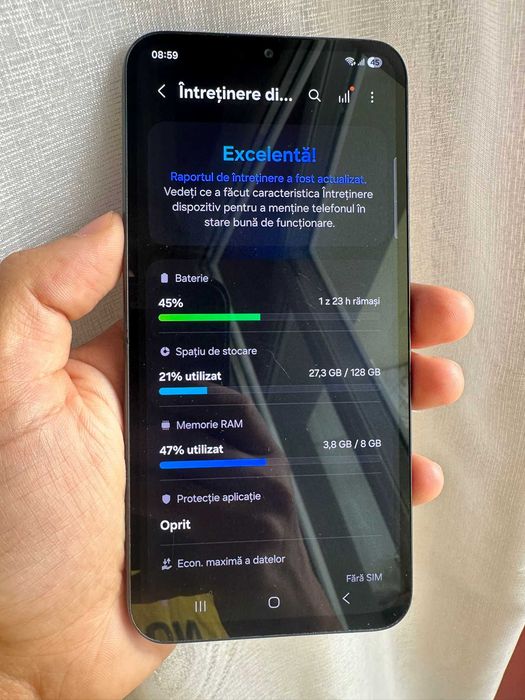 Samsung A34 5G Negru 128 GB cu 8 GB Liber de retea Baterie excelenta