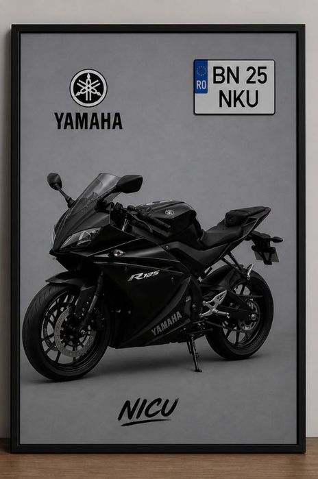 Tablou personalizat cu mașina/motocicletă dimensiune A4