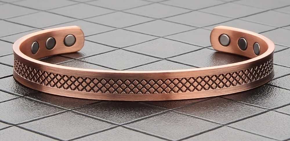 Brăţară unisex din cupru pur cu 6 magneţi Gauss