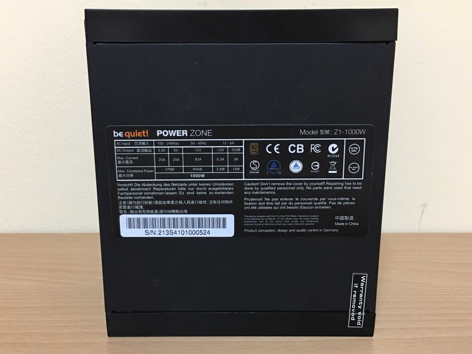 Be quiet! Power Zone 1000W захранване за компютър