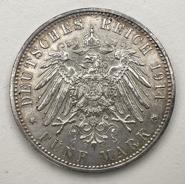5 марки 1914 Прусия