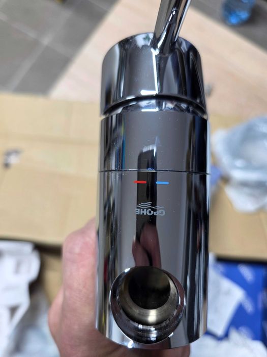 Baterie bucatarie cu dus extractibil Grohe Minta crom lucios