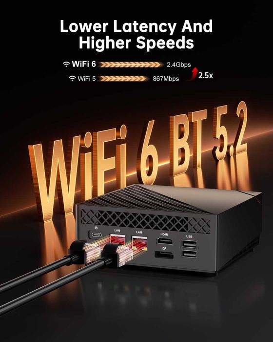 Mini pc Nipogi AM06PRO, Ryzen 7 5700u, 16 Gb, 512 Gb, nou